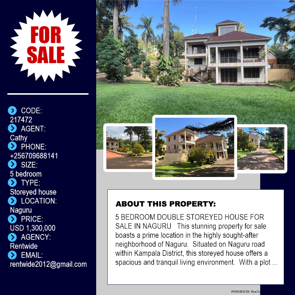 5 bedroom Storeyed house  for sale in Naguru Kampala Uganda, code: 217472