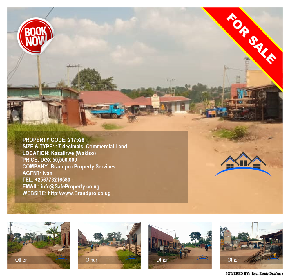 Commercial Land  for sale in Kasalirwe Wakiso Uganda, code: 217528