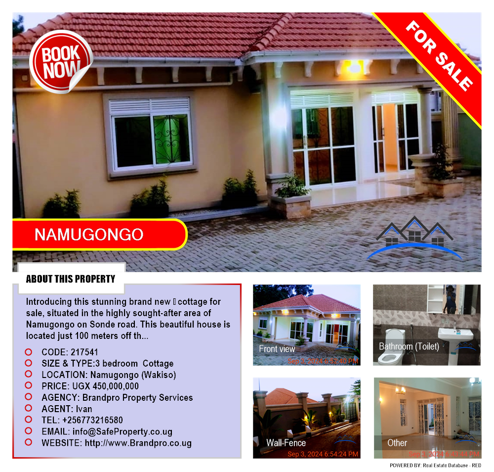 3 bedroom Cottage  for sale in Namugongo Wakiso Uganda, code: 217541