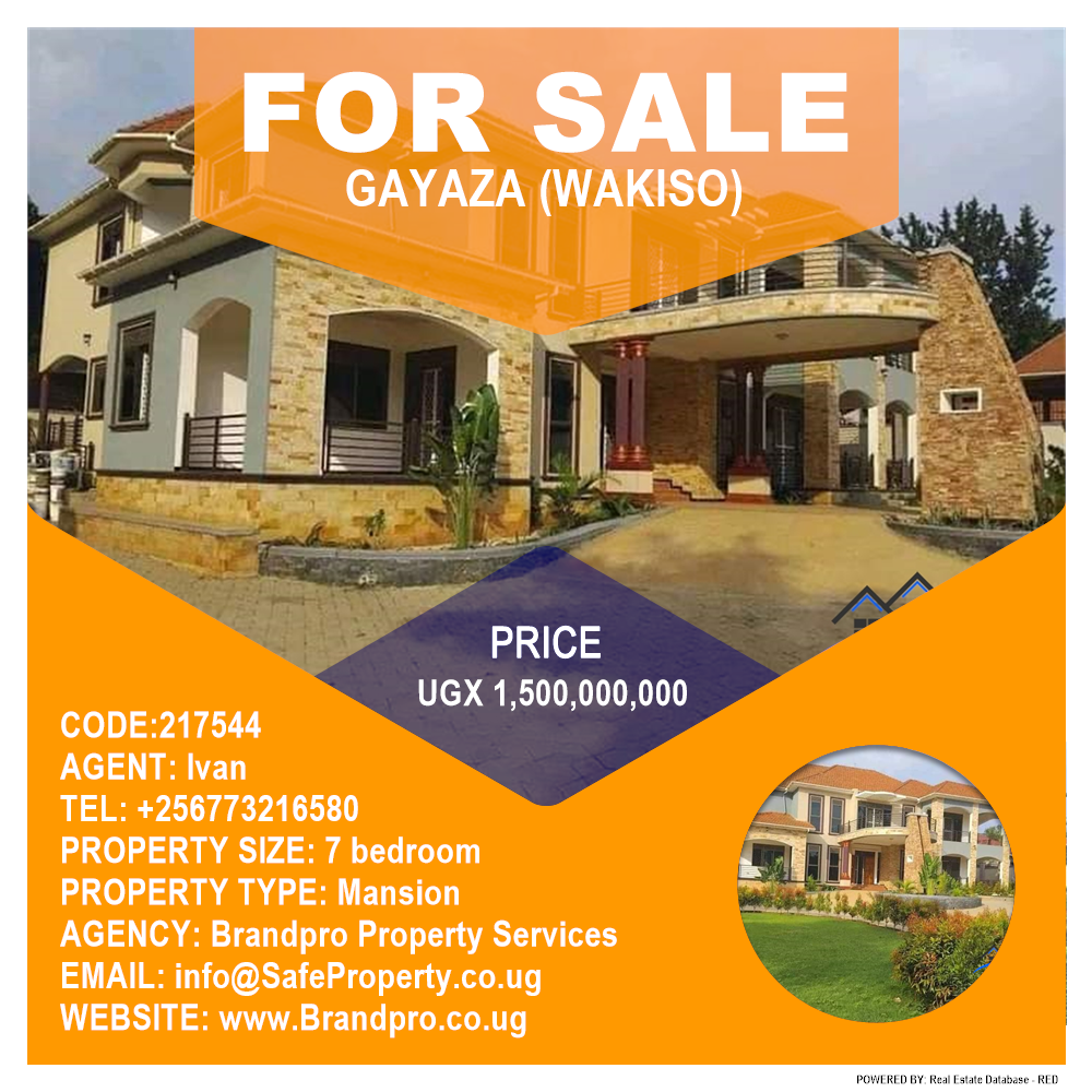 7 bedroom Mansion  for sale in Gayaza Wakiso Uganda, code: 217544