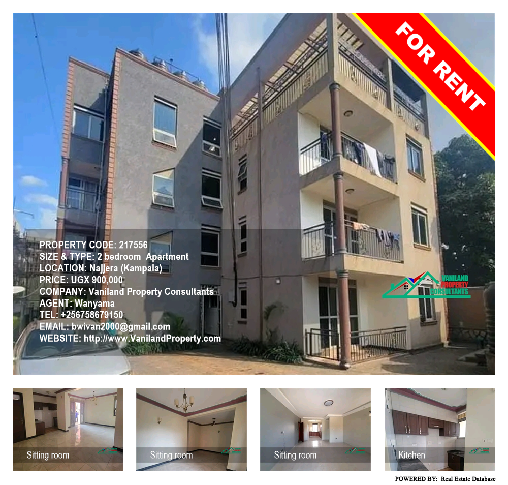 2 bedroom Apartment  for rent in Najjera Kampala Uganda, code: 217556