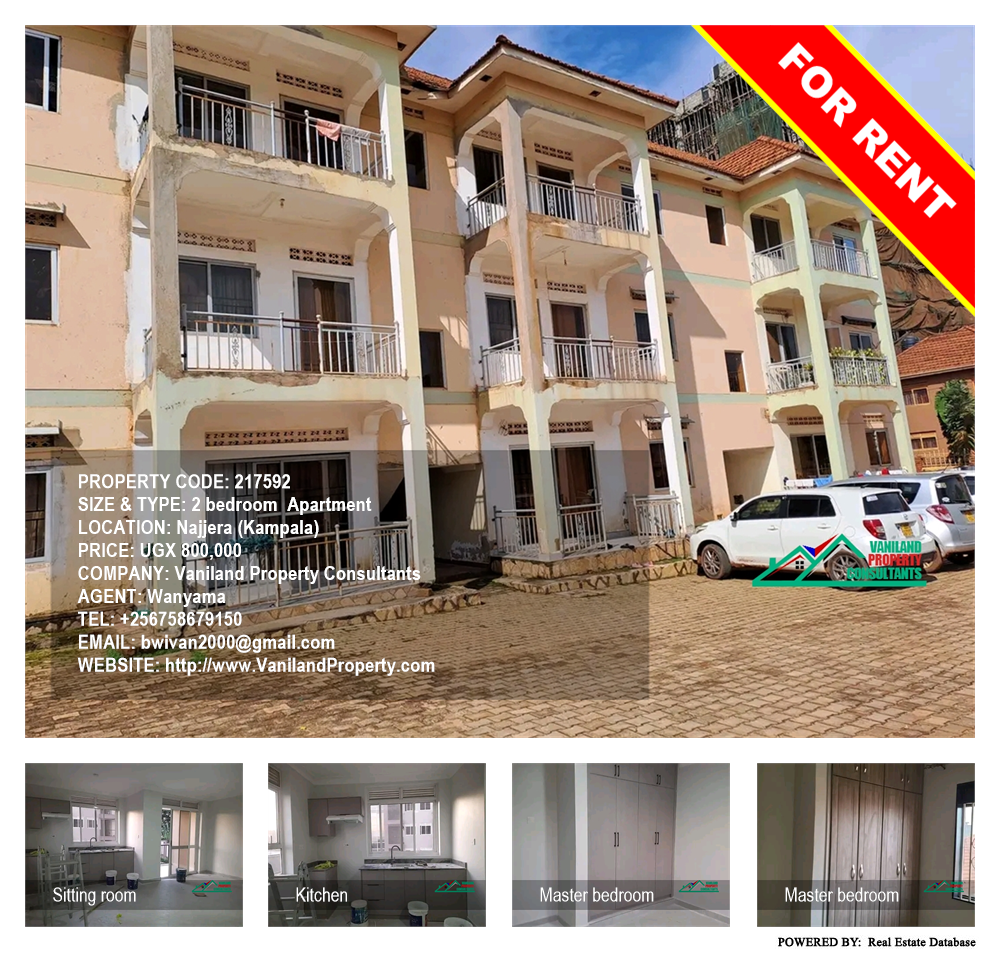 2 bedroom Apartment  for rent in Najjera Kampala Uganda, code: 217592