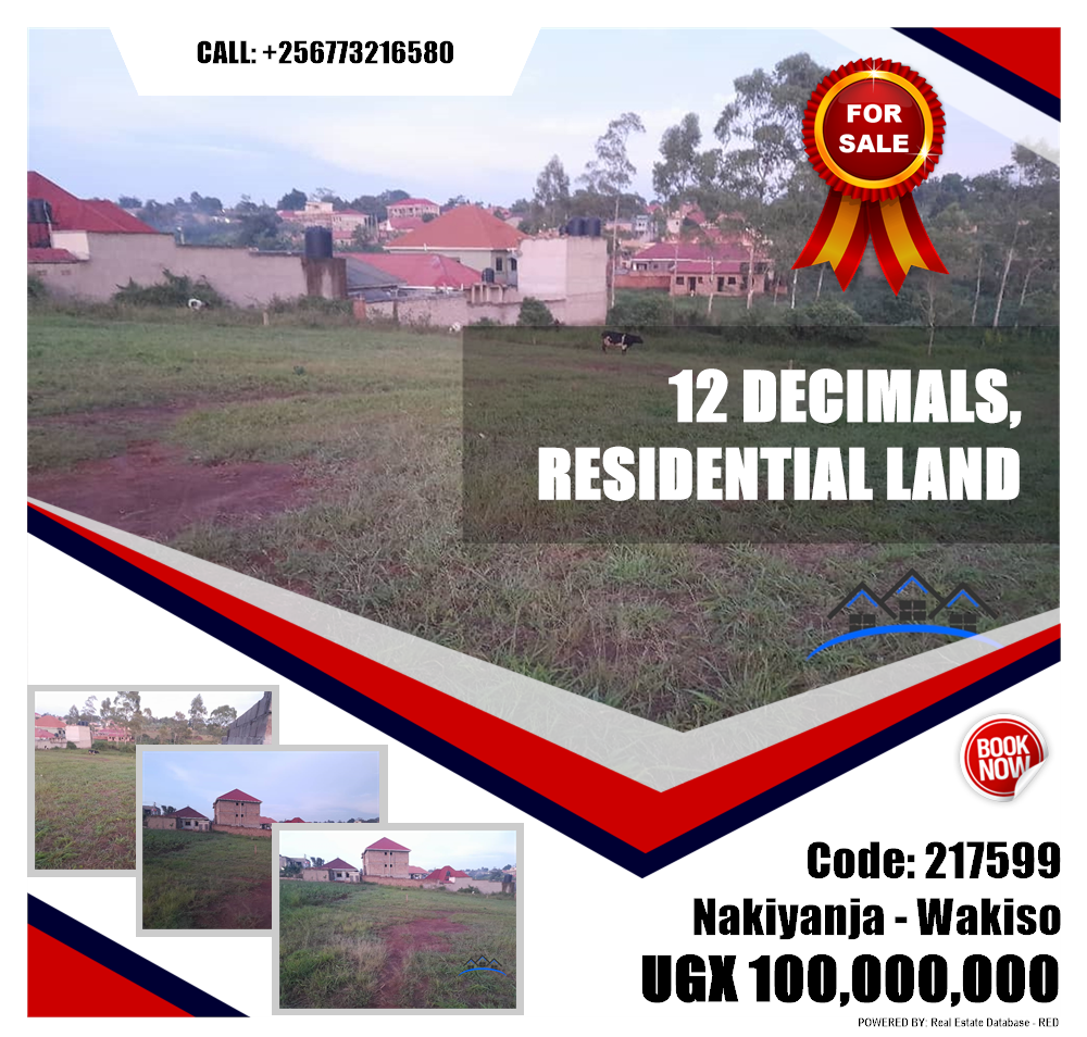 Residential Land  for sale in Nakiyanja Wakiso Uganda, code: 217599