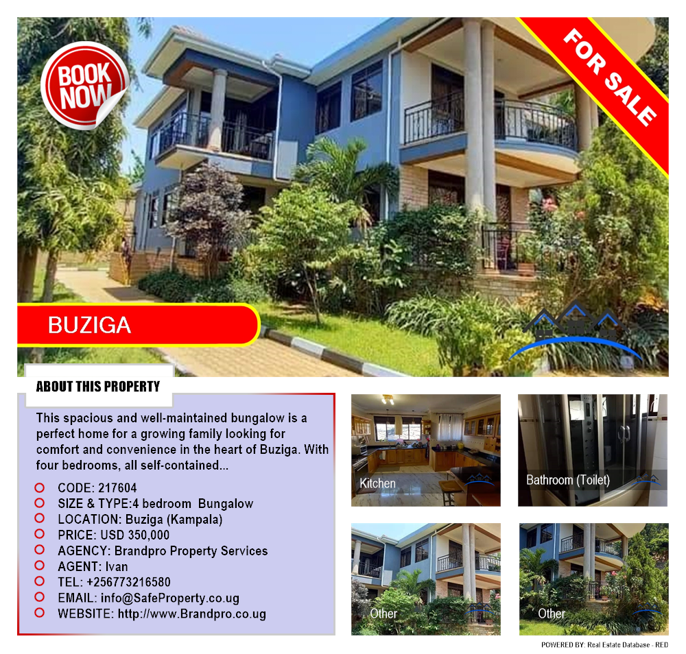 4 bedroom Bungalow  for sale in Buziga Kampala Uganda, code: 217604