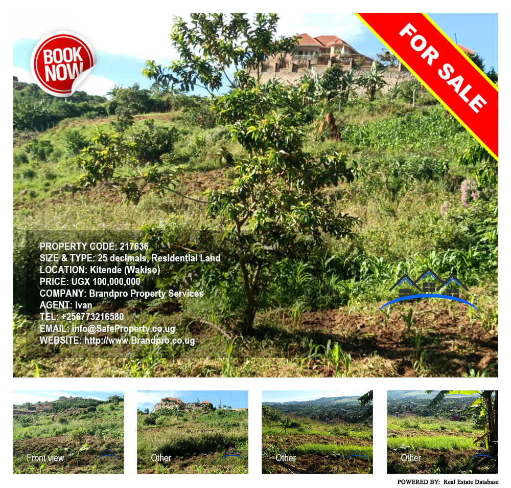 Residential Land  for sale in Kitende Wakiso Uganda, code: 217636