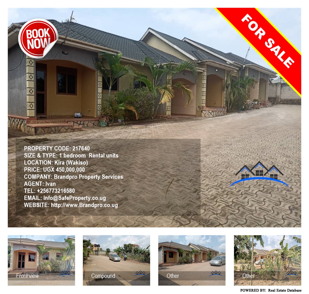 1 bedroom Rental units  for sale in Kira Wakiso Uganda, code: 217640