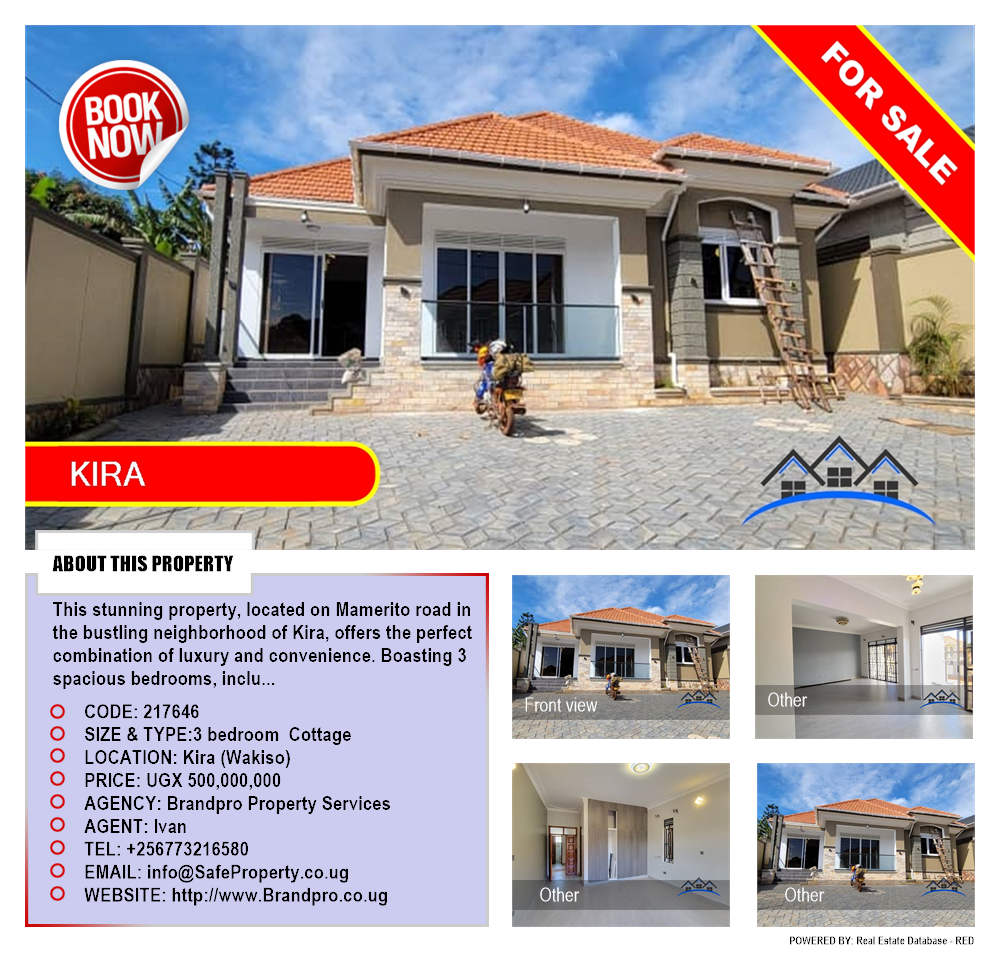 3 bedroom Cottage  for sale in Kira Wakiso Uganda, code: 217646