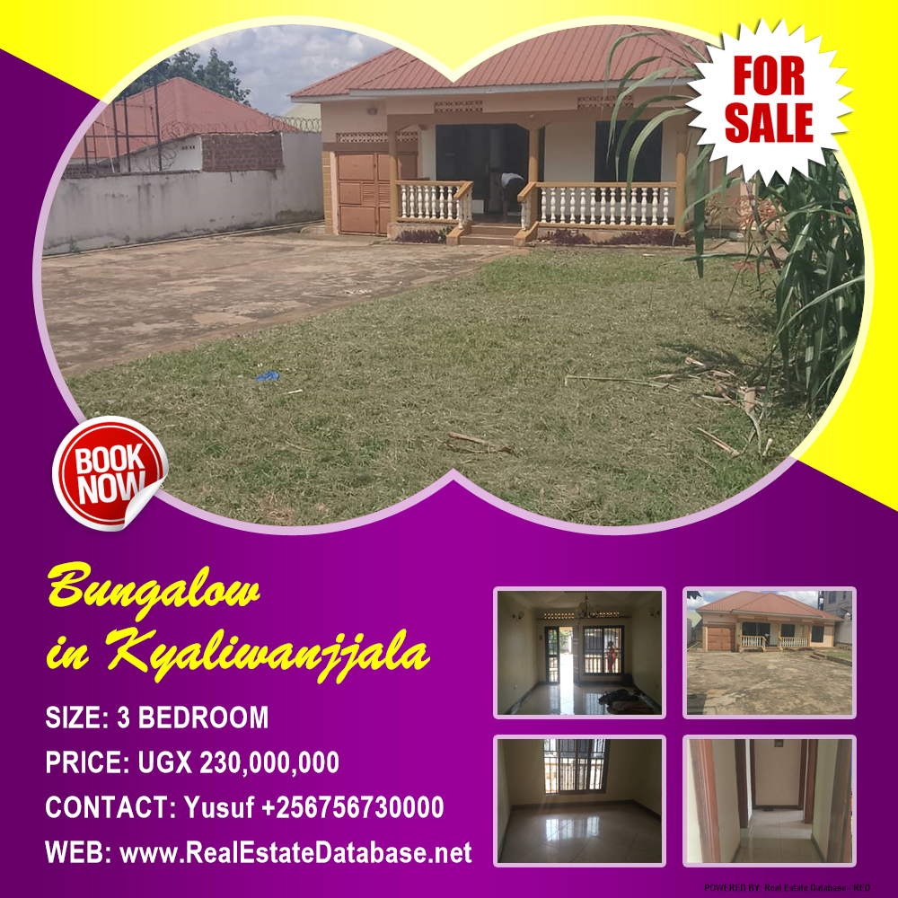 3 bedroom Bungalow  for sale in Kyaliwanjjala Kampala Uganda, code: 217658