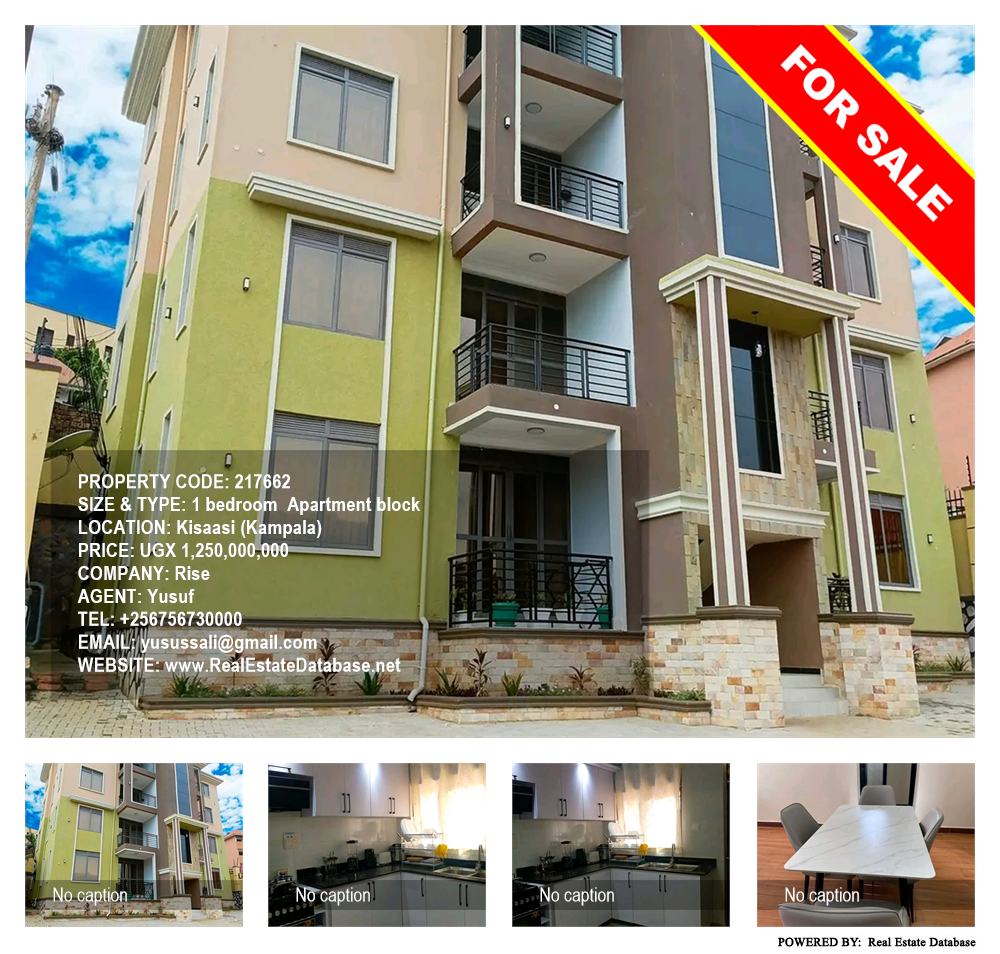 1 bedroom Apartment block  for sale in Kisaasi Kampala Uganda, code: 217662