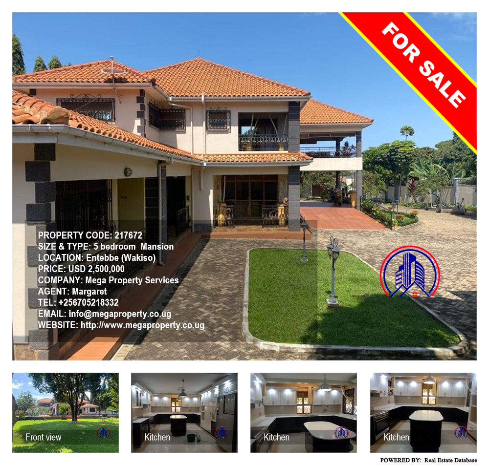 5 bedroom Mansion  for sale in Entebbe Wakiso Uganda, code: 217672