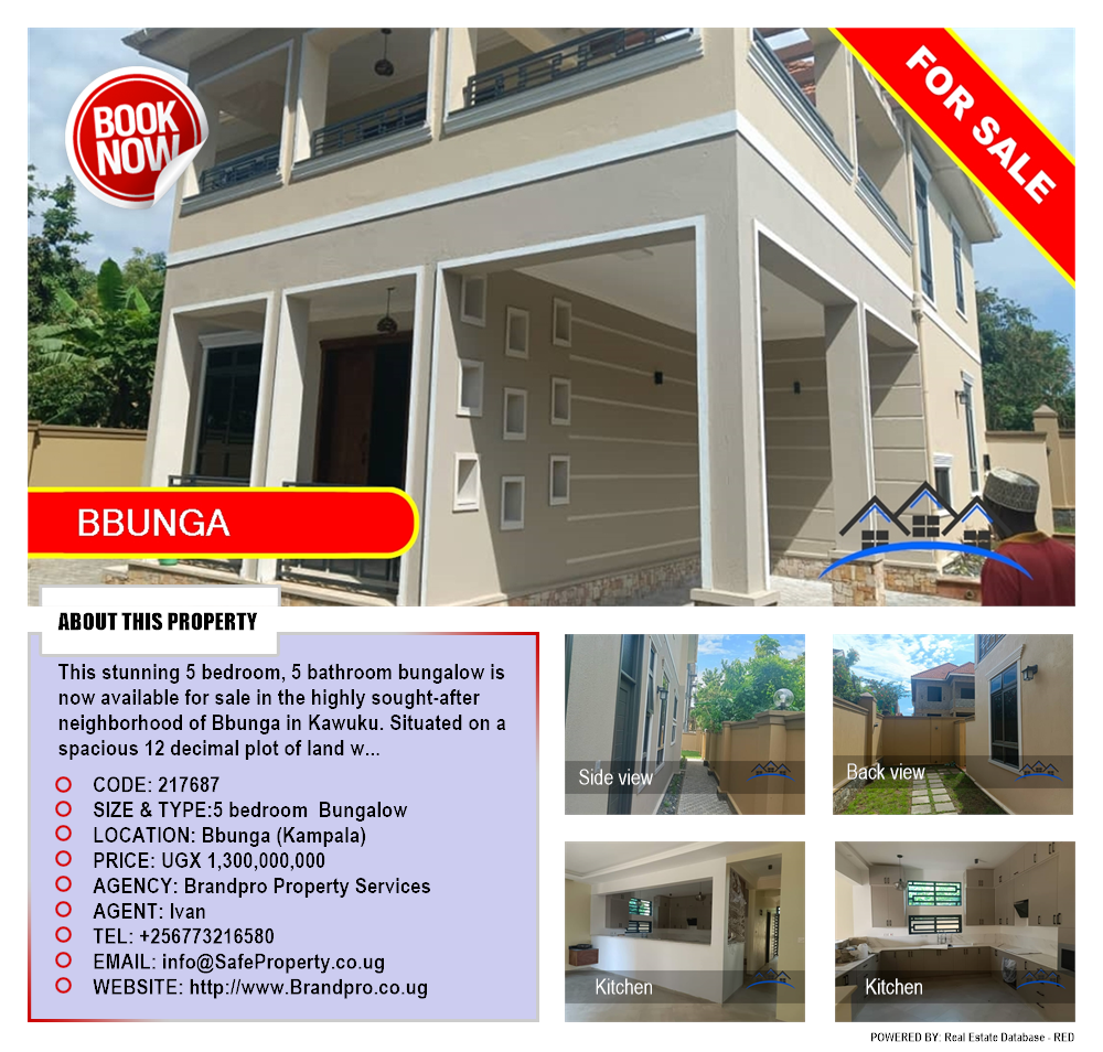 5 bedroom Bungalow  for sale in Bbunga Kampala Uganda, code: 217687