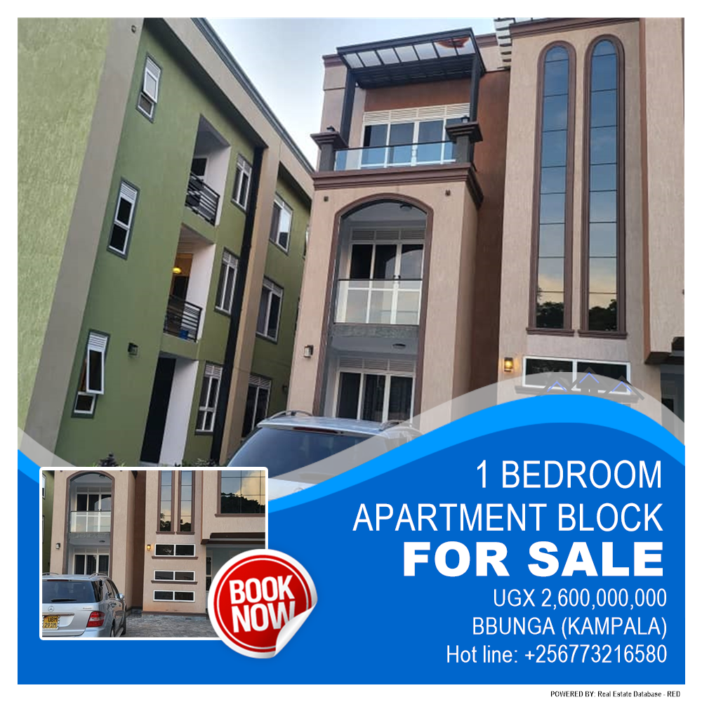 1 bedroom Apartment block  for sale in Bbunga Kampala Uganda, code: 217693