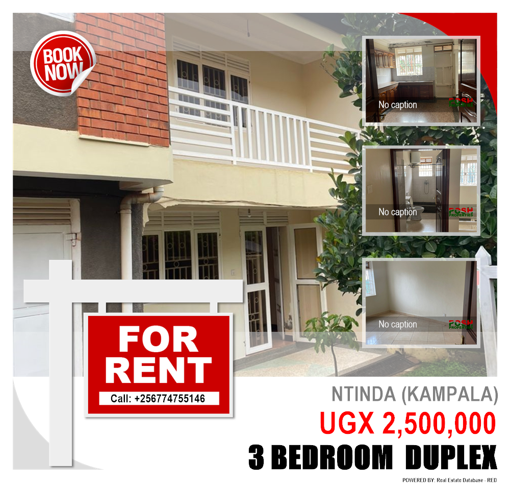 3 bedroom Duplex  for rent in Ntinda Kampala Uganda, code: 217743