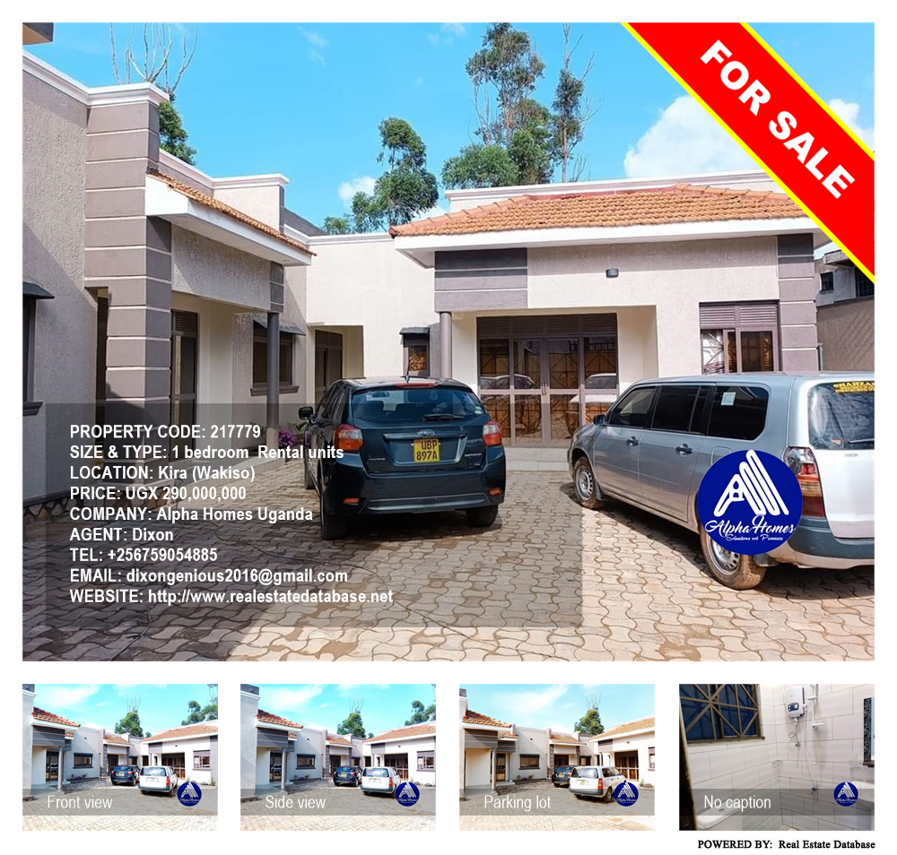 1 bedroom Rental units  for sale in Kira Wakiso Uganda, code: 217779