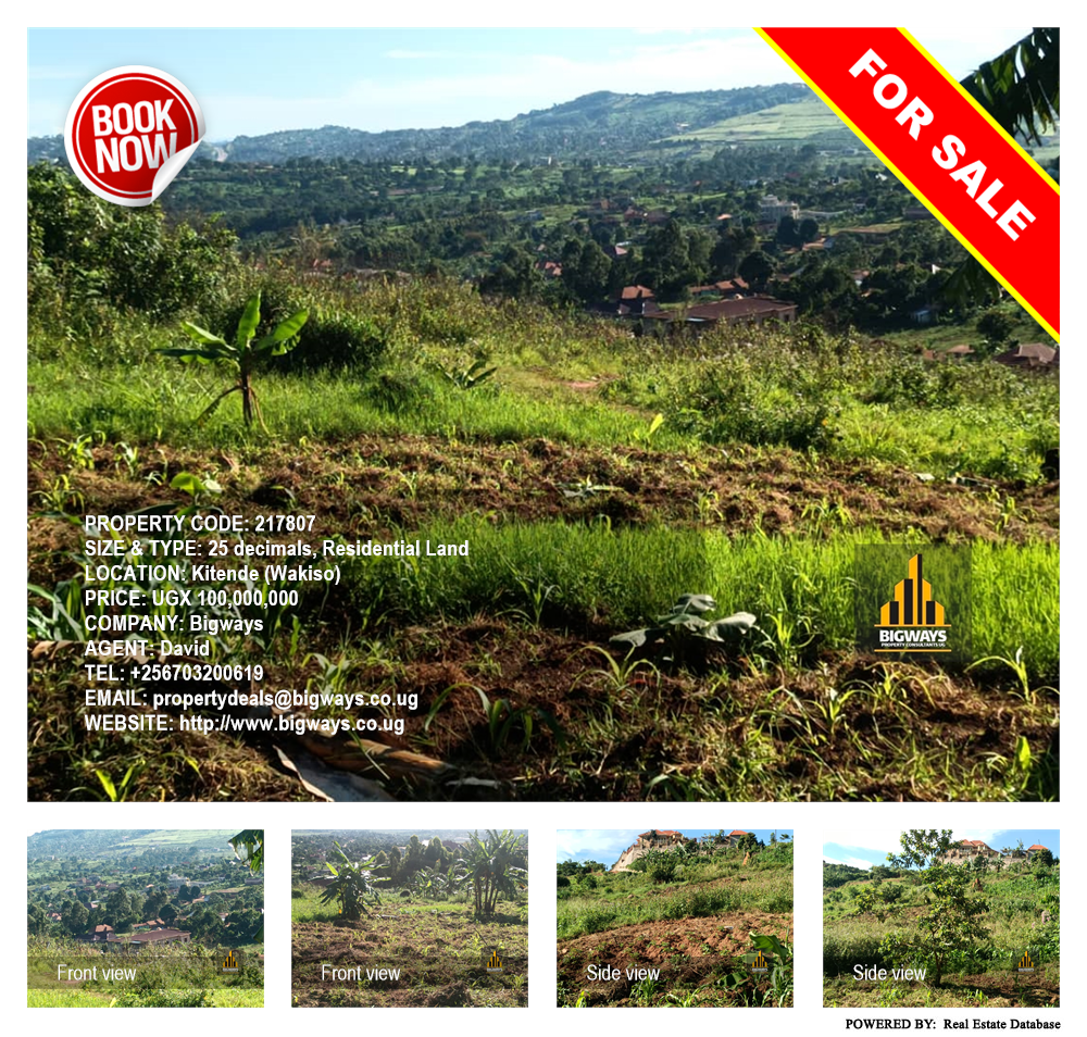 Residential Land  for sale in Kitende Wakiso Uganda, code: 217807