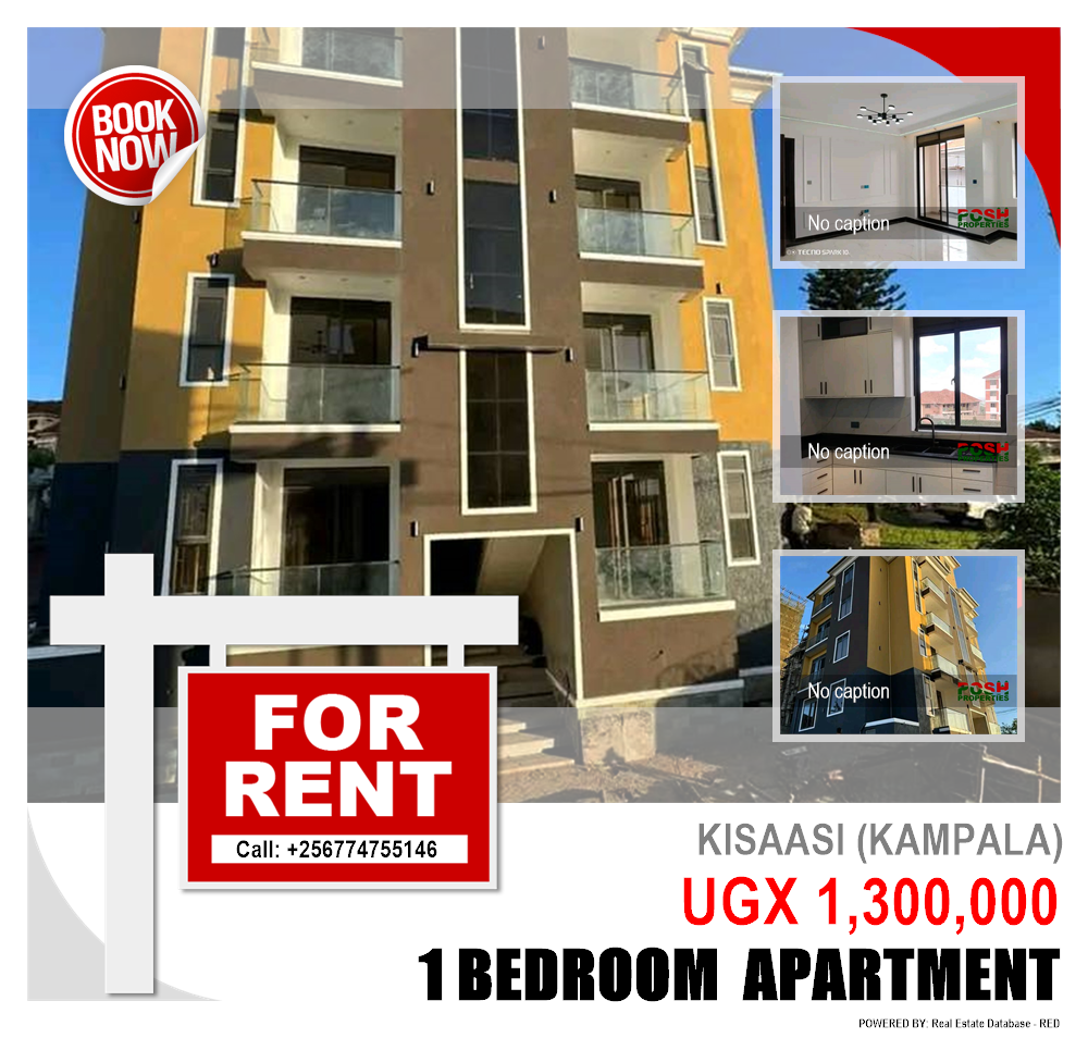 1 bedroom Apartment  for rent in Kisaasi Kampala Uganda, code: 217930