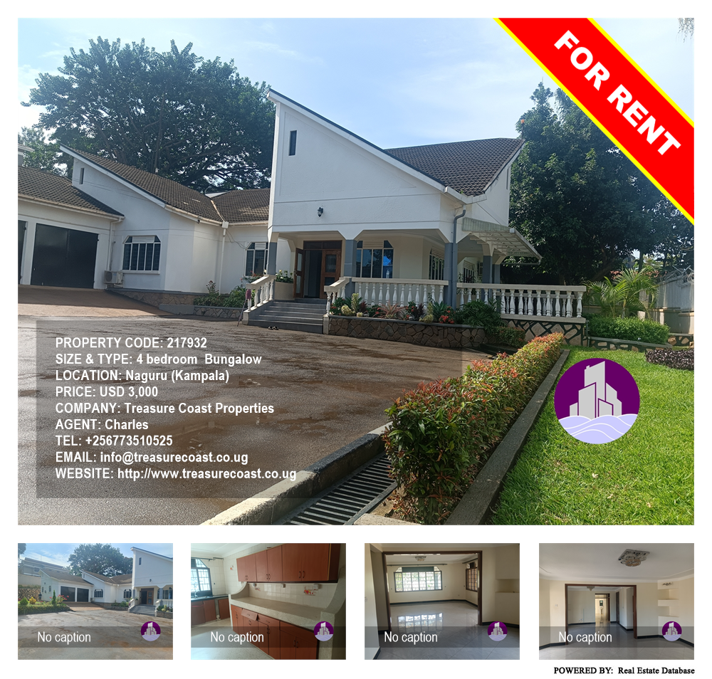 4 bedroom Bungalow  for rent in Naguru Kampala Uganda, code: 217932