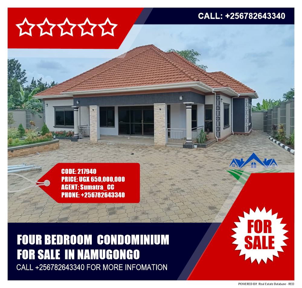 4 bedroom Condominium  for sale in Namugongo Wakiso Uganda, code: 217940