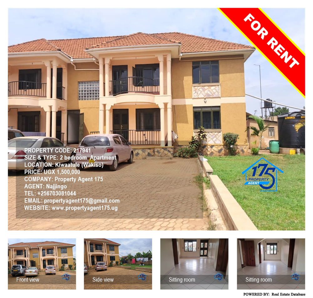 2 bedroom Apartment  for rent in Kiwaatule Wakiso Uganda, code: 217941