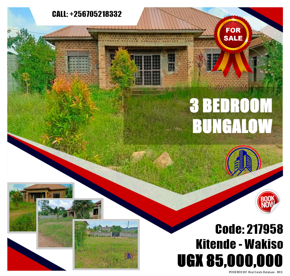 3 bedroom Bungalow  for sale in Kitende Wakiso Uganda, code: 217958