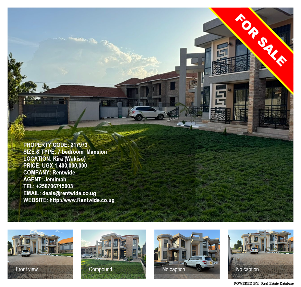 7 bedroom Mansion  for sale in Kira Wakiso Uganda, code: 217973