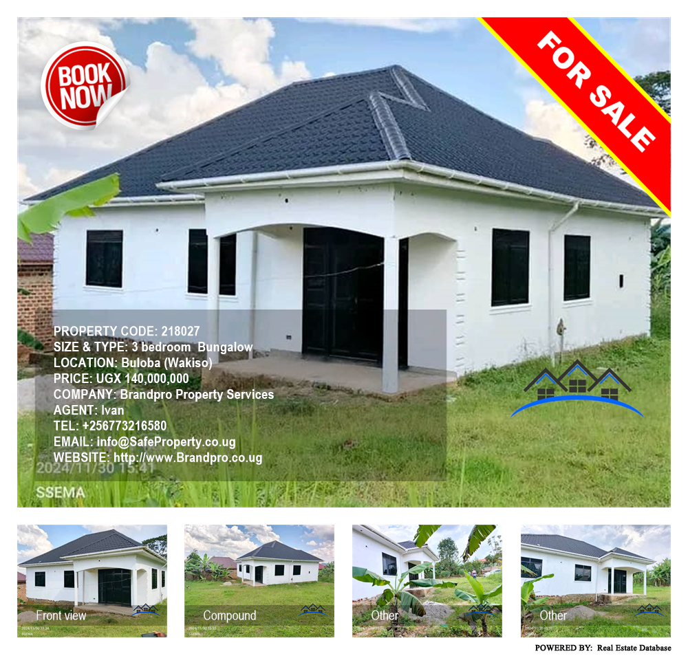 3 bedroom Bungalow  for sale in Buloba Wakiso Uganda, code: 218027