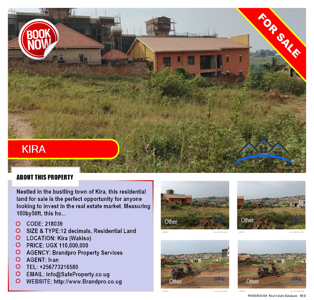 Residential Land  for sale in Kira Wakiso Uganda, code: 218039