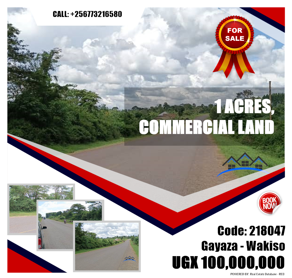 Commercial Land  for sale in Gayaza Wakiso Uganda, code: 218047