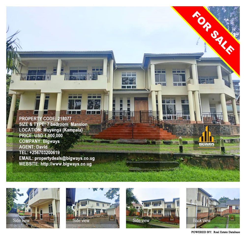 7 bedroom Mansion  for sale in Muyenga Kampala Uganda, code: 218077