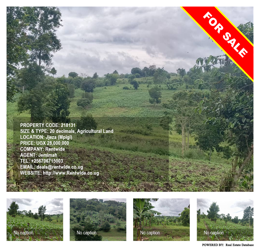 Agricultural Land  for sale in Jjeza Mpigi Uganda, code: 218131