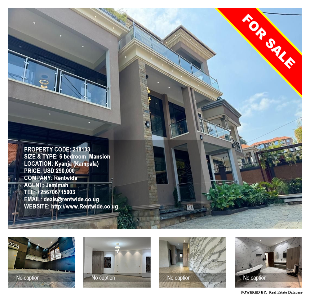 6 bedroom Mansion  for sale in Kyanja Kampala Uganda, code: 218133