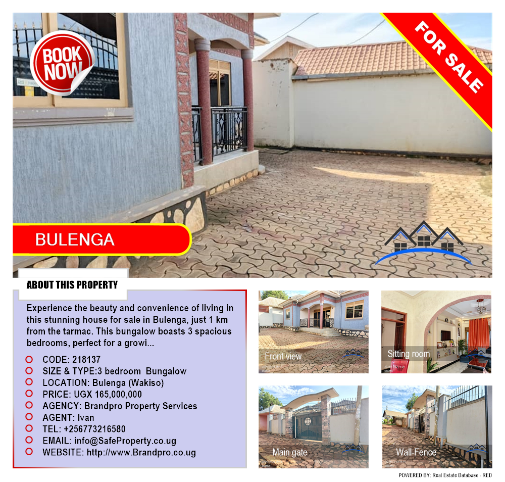 3 bedroom Bungalow  for sale in Bulenga Wakiso Uganda, code: 218137