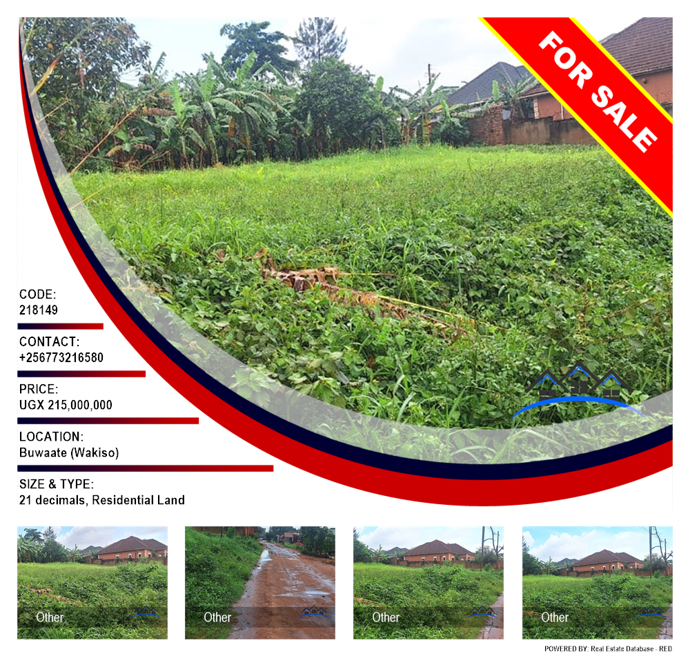 Residential Land  for sale in Buwaate Wakiso Uganda, code: 218149