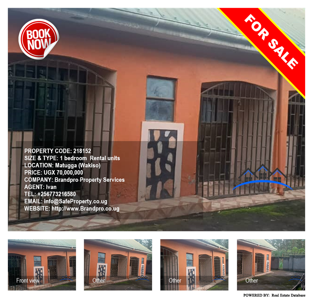 1 bedroom Rental units  for sale in Matugga Wakiso Uganda, code: 218152