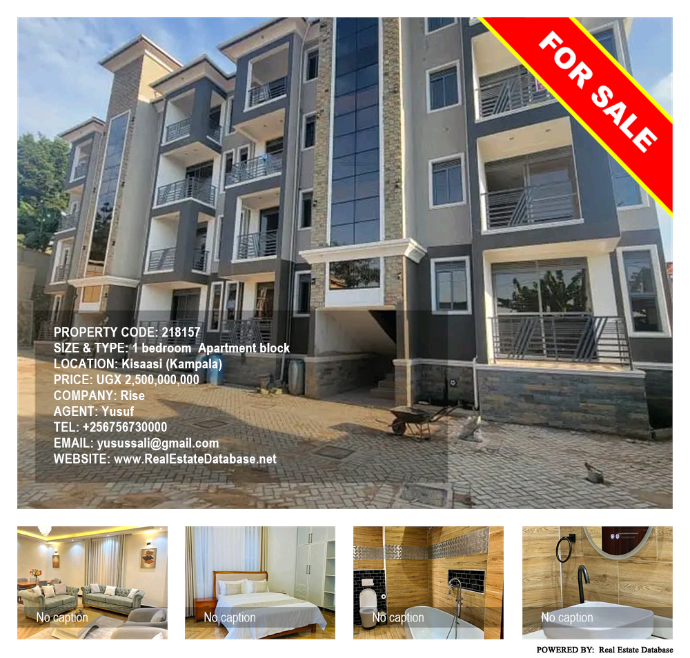 1 bedroom Apartment block  for sale in Kisaasi Kampala Uganda, code: 218157