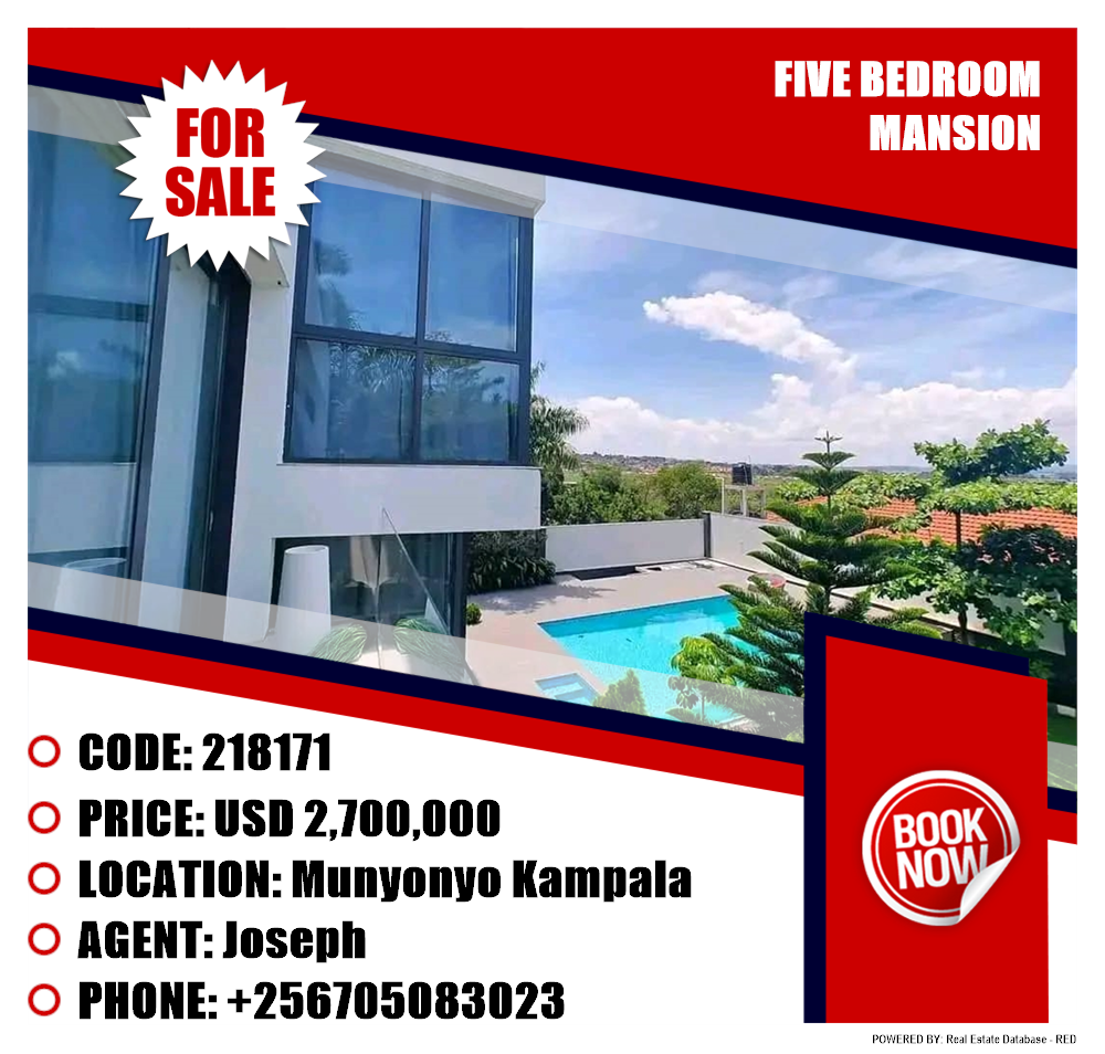 5 bedroom Mansion  for sale in Munyonyo Kampala Uganda, code: 218171