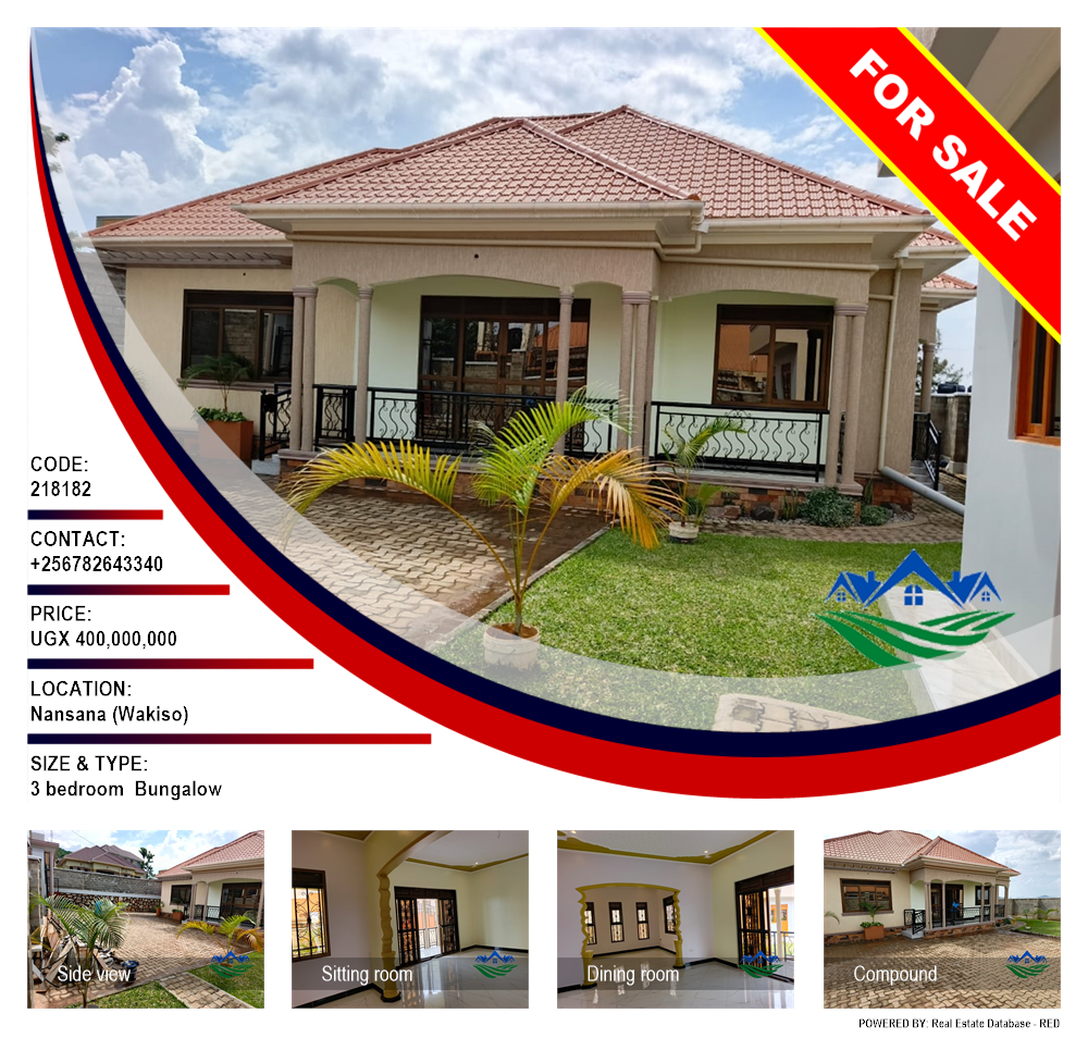 3 bedroom Bungalow  for sale in Nansana Wakiso Uganda, code: 218182