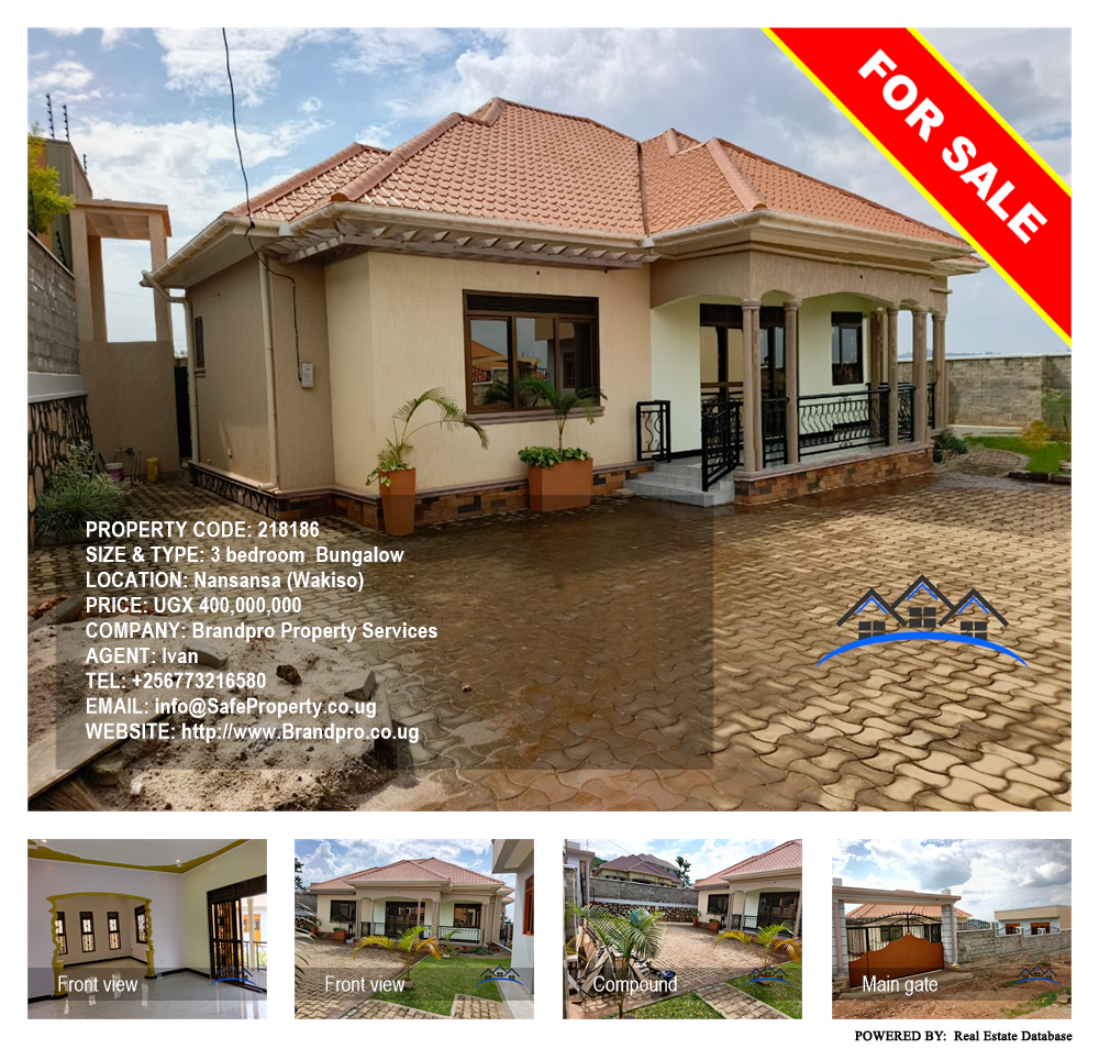 3 bedroom Bungalow  for sale in Nansansa Wakiso Uganda, code: 218186