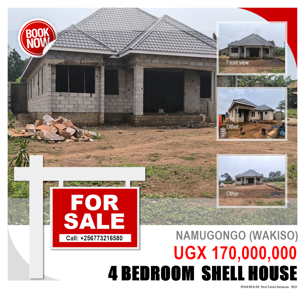 4 bedroom Shell House  for sale in Namugongo Wakiso Uganda, code: 218187