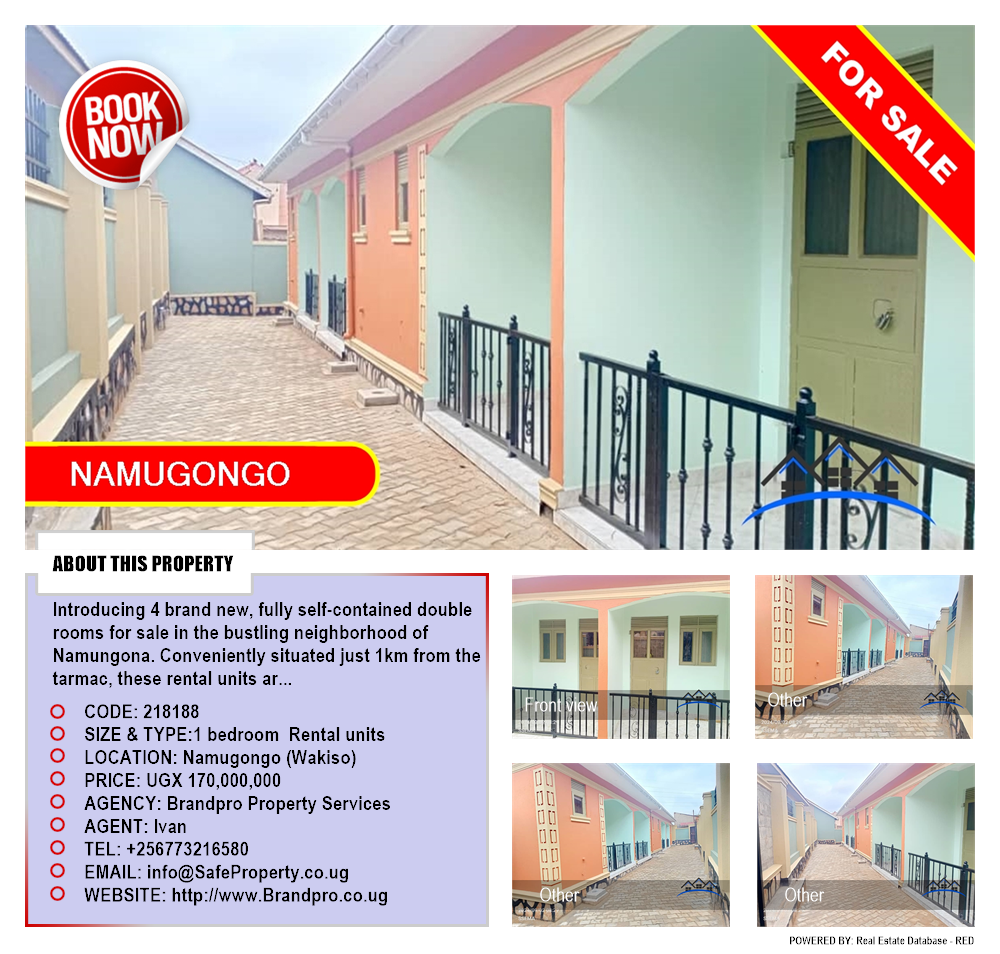 1 bedroom Rental units  for sale in Namugongo Wakiso Uganda, code: 218188