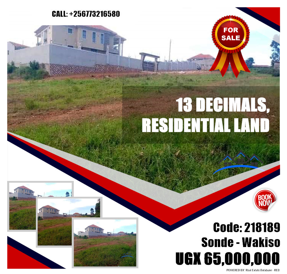 Residential Land  for sale in Sonde Wakiso Uganda, code: 218189