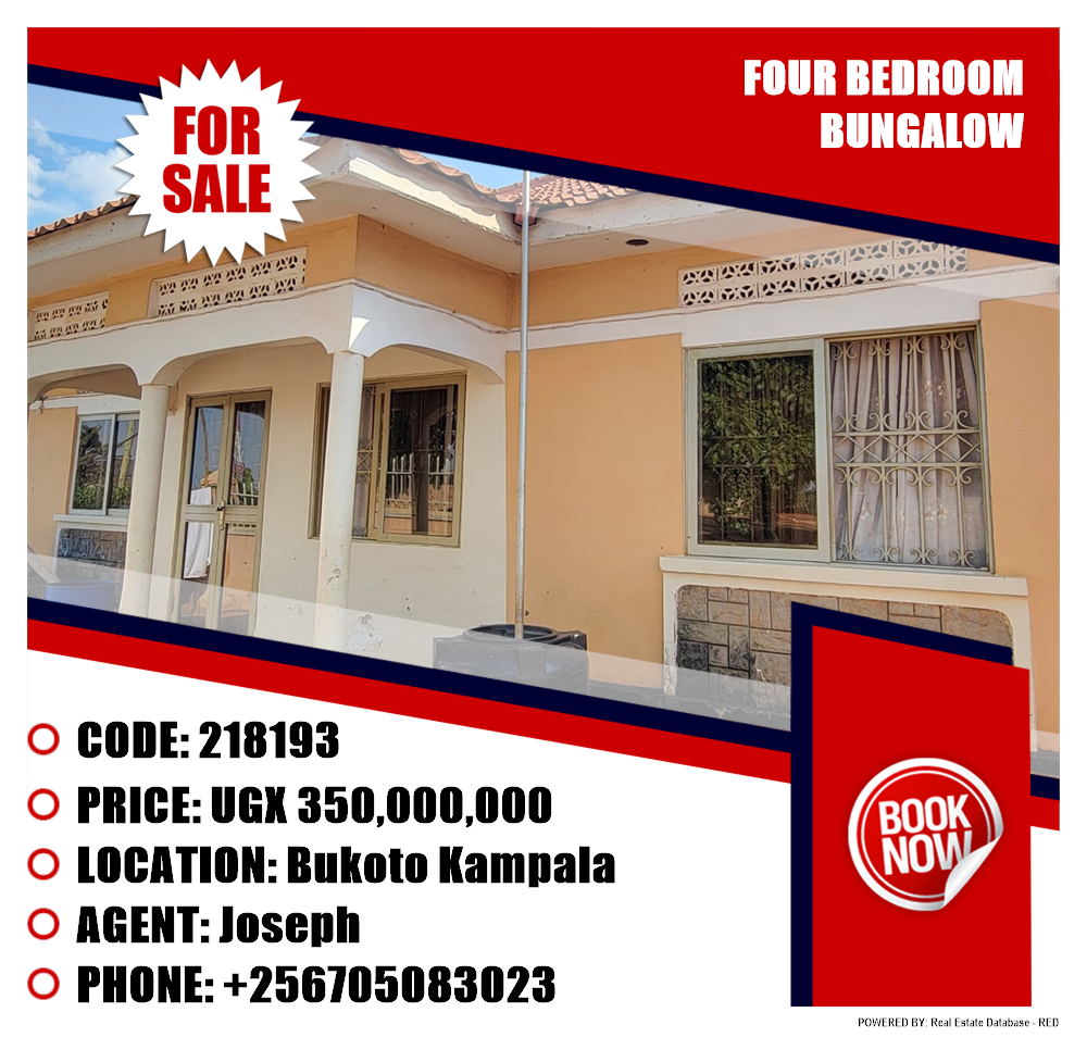 4 bedroom Bungalow  for sale in Bukoto Kampala Uganda, code: 218193