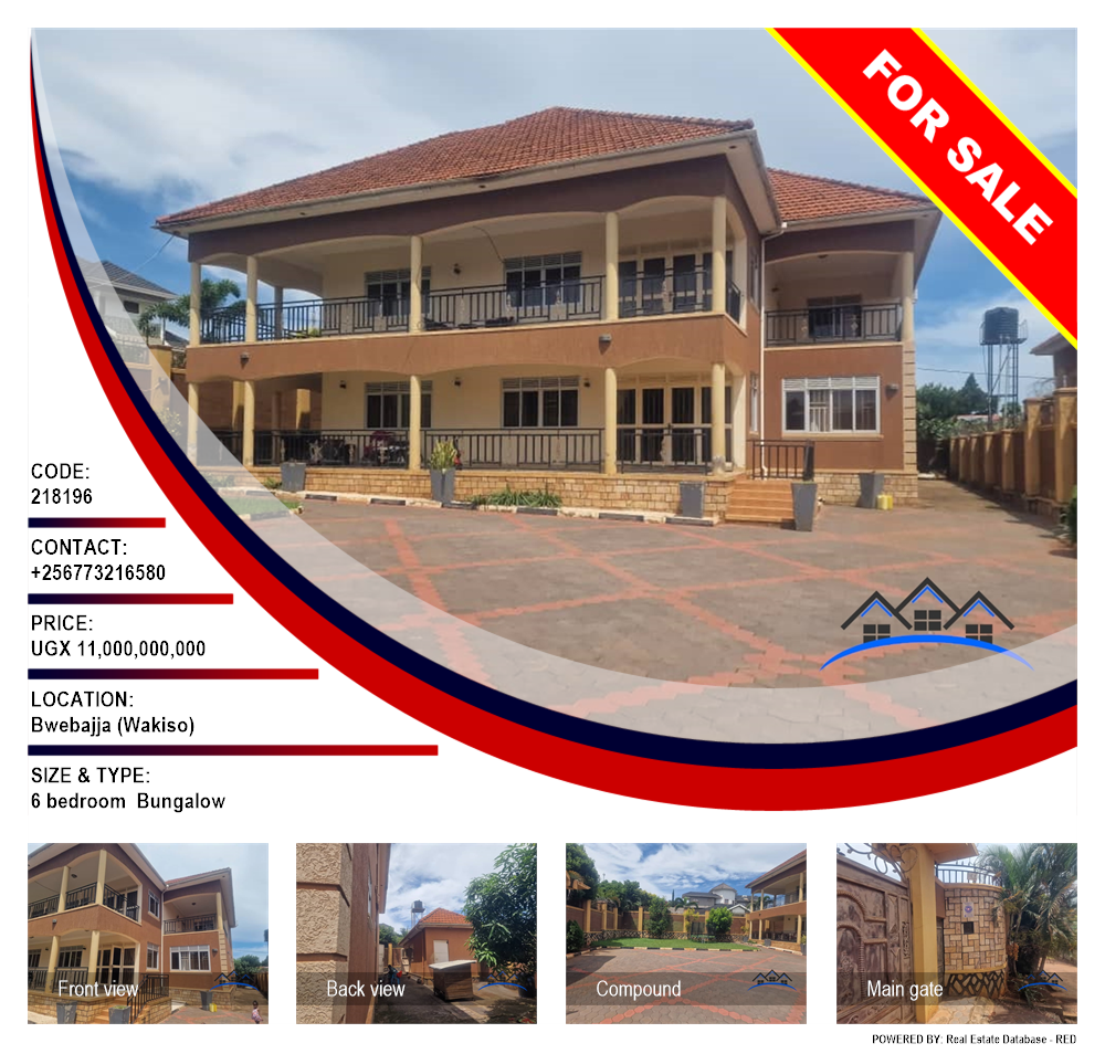 6 bedroom Bungalow  for sale in Bwebajja Wakiso Uganda, code: 218196