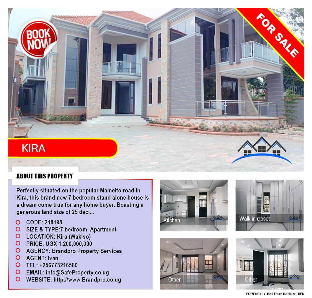 7 bedroom Apartment  for sale in Kira Wakiso Uganda, code: 218198