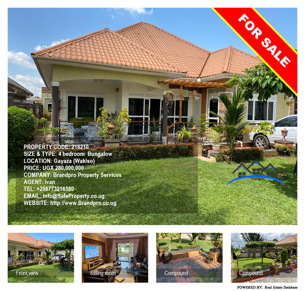 4 bedroom Bungalow  for sale in Gayaza Wakiso Uganda, code: 218210