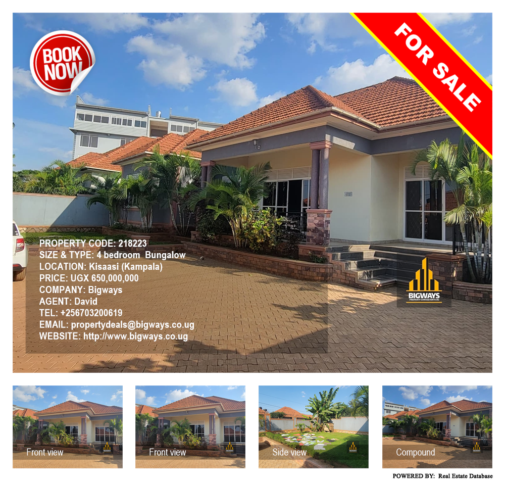 4 bedroom Bungalow  for sale in Kisaasi Kampala Uganda, code: 218223