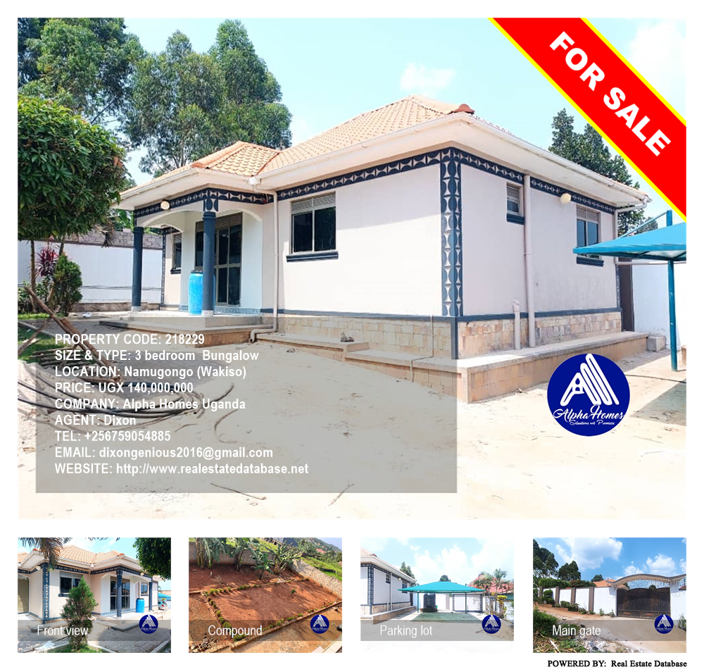 3 bedroom Bungalow  for sale in Namugongo Wakiso Uganda, code: 218229