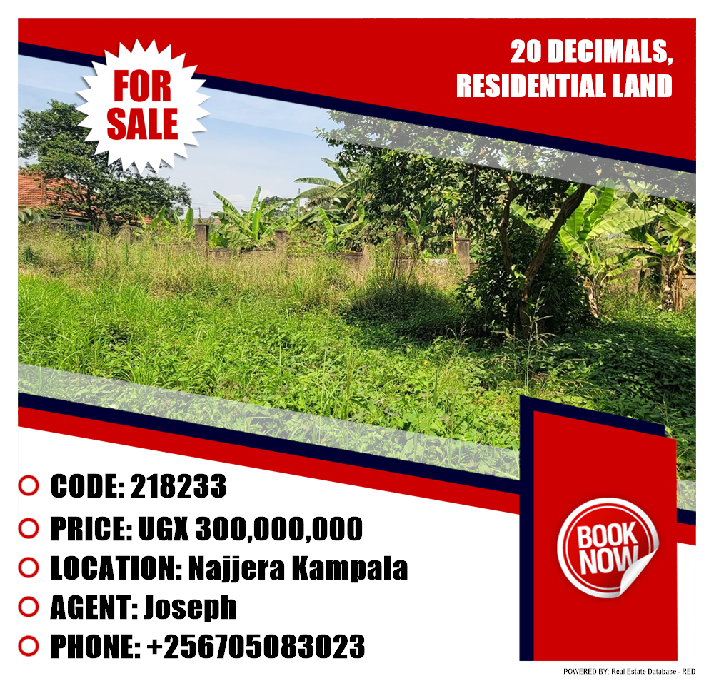 Residential Land  for sale in Najjera Kampala Uganda, code: 218233