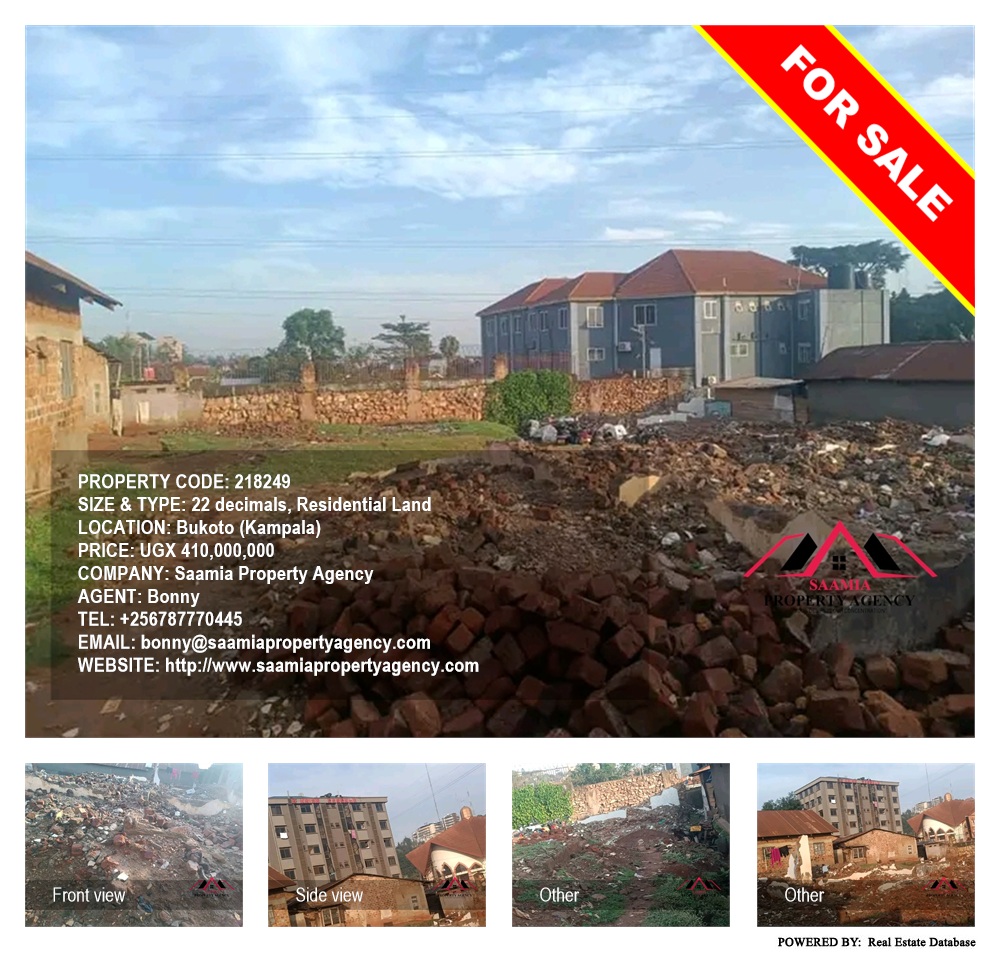 Residential Land  for sale in Bukoto Kampala Uganda, code: 218249