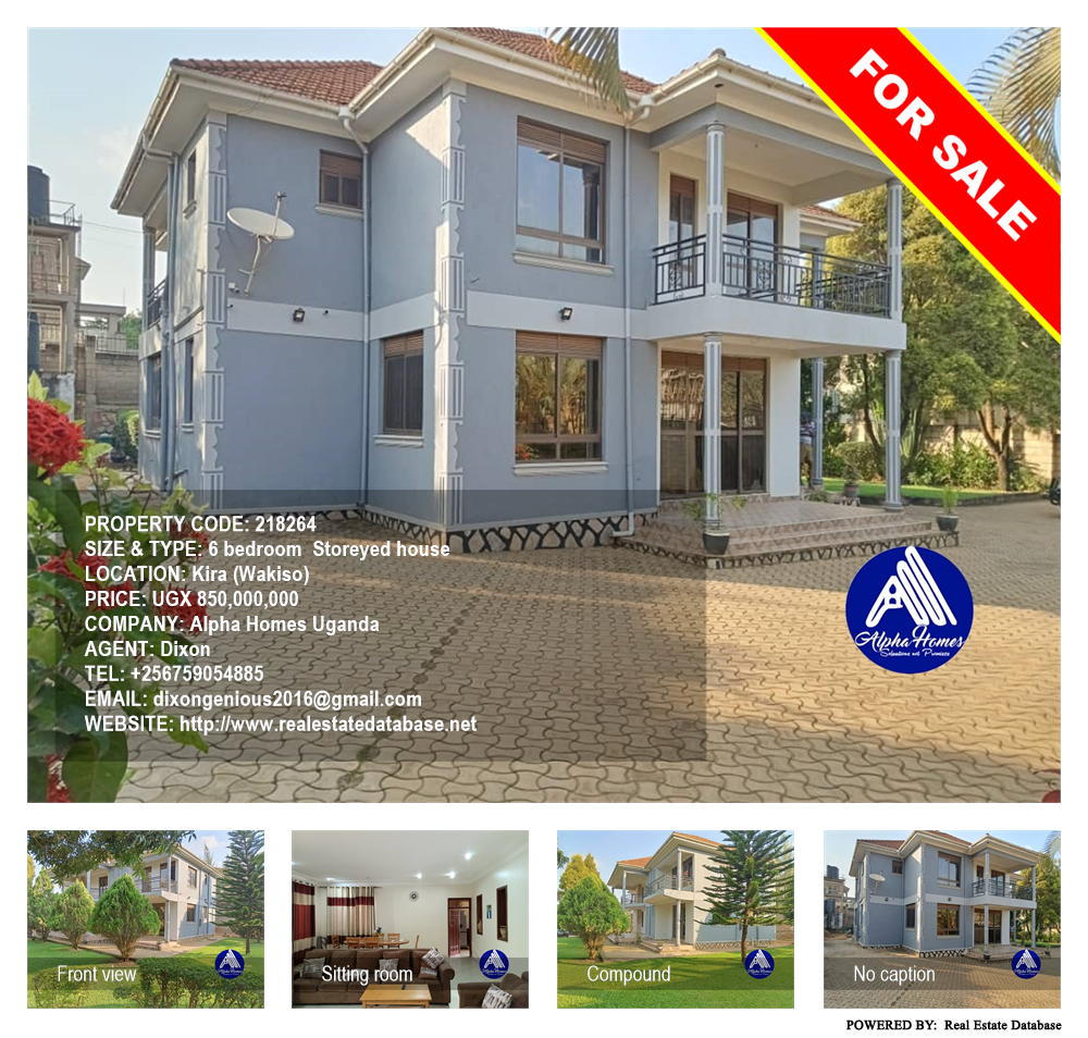 6 bedroom Storeyed house  for sale in Kira Wakiso Uganda, code: 218264